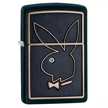 Зажигалка ZIPPO Playboy с покрытием Black Matte