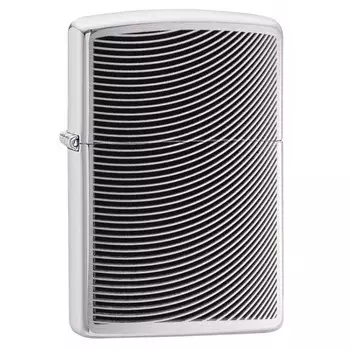 Зажигалка ZIPPO с покрытием Brushed Chrome, латунь/сталь, серебро, матовая, 36x12x56 мм