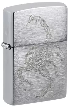 Зажигалка ZIPPO с покрытием Brushed Chrome, латунь/сталь, серебристая