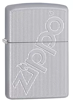 Зажигалка ZIPPO с покрытием Satin Chrome, латунь/сталь, серебро матовое, 36x12x56 мм