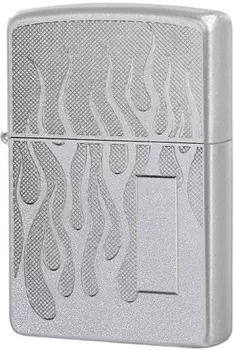 Зажигалка ZIPPO с покрытием Satin Chrome, латунь/сталь, серебро, матовая, 36x12x56 мм