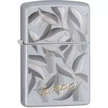 Зажигалка ZIPPO с покрытием Satin Chrome, латунь/сталь, серебристая, матовая, 36x12x56 мм