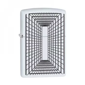 Зажигалка ZIPPO с покрытием White Matte, латунь/сталь, белая, матовая, 36x12x56 мм