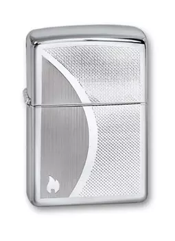 Зажигалка ZIPPO Shadow Gradiant High Polish Chrome, латунь, ник.-хром. покр., серебр., глянц., 36х56х12 мм