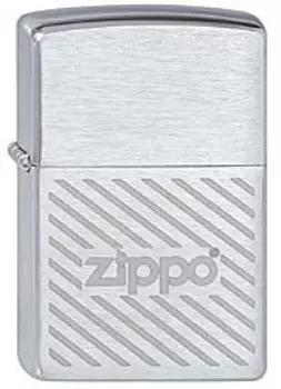 Зажигалка ZIPPO Stripes, латунь с покрытием Brushed Chrome, серебристый, матовая, 36х12х56 мм
