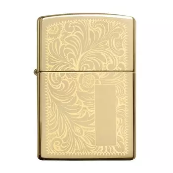 Зажигалка ZIPPO Venetian® с покрытием High Polish Brass, латунь/сталь, золотистая, 36x12x56 мм