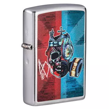 Зажигалка ZIPPO Watch Dogs: Legion с покрытием Satin Chrome, латунь/сталь, серебристая, матовая, 36x12x56 мм