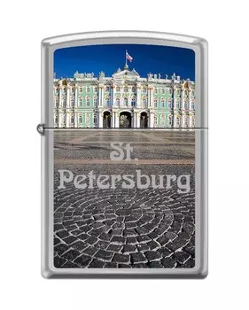 Зажигалка ZIPPO Зимний дворец, с покрытием High Polish Chrome