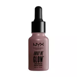 NYX PROFESSIONAL MAKEUP Хайлайтер Away We Glow Liquid Booster - Glazed Donuts 02