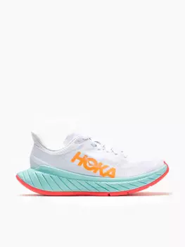 1113527WBOR9B Кроссовки женские Hoka W CARBON X 2 WHITE / BLAZING ORANGE 9