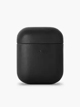 Чехол защитный для AIRPODS LEATHER CASE, черный