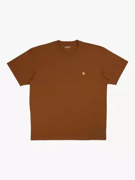 Футболка CARHARTT WIP S/S Chase T-Shirt HAMILTON BROWN / GOLD