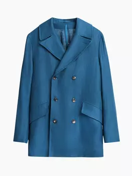 Куртка Private White LINEN MANCHESTER PEACOAT INDIGO