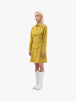 Платье Archivarius ARCUATE POLO DRESS GREEN