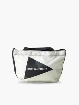 Сумка And Wander CORDURA logo tote bag small WHI