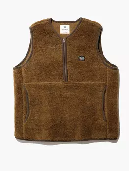 Wool Fleece Vest Жилет, муж, размер L, коричневый