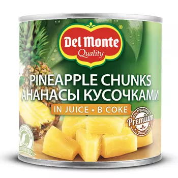 Ананасы кусочки в соке Del Monte 435г