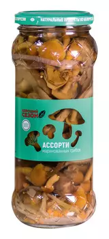 Ассорти маринованных грибов 530/580мл стекло