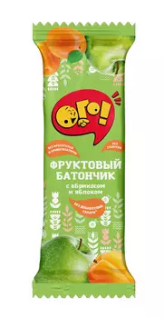 Батончик фруктовый Ого! с абрикосом и яблоком 30г