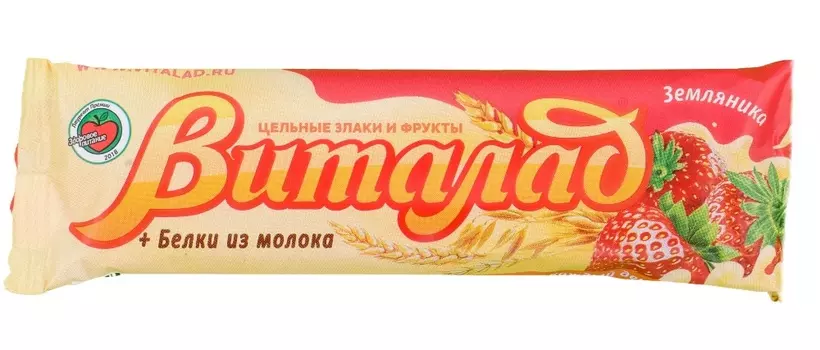 Батончик мюсли Виталад земляника 40г