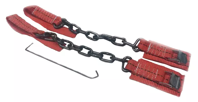 Браслет противоскольжения AUTOSTART, легковые (цепь одинарная, 250/400/25 мм, пряжка, крючок для установки) 2 шт, блисте