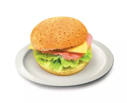 Булочка с ветчиной и сыром 130г