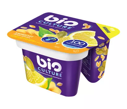 БЗМЖ Биойогурт БиоКультура лимон/имб/мюс 2,7-3,5% 130г