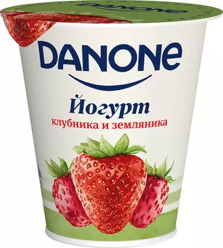 БЗМЖ Данон Йогурт клубника/земляника 2,8% 260г