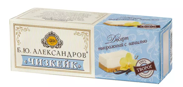 БЗМЖ Десерт твор Б.Ю. Александров Чизкейк с ванилью 15% 40г