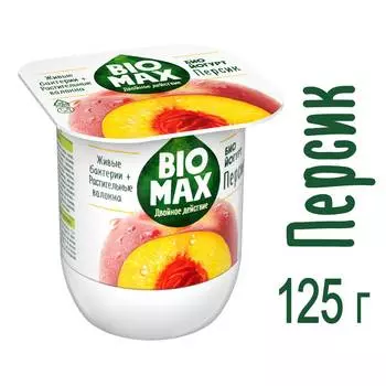 БЗМЖ Йогурт Bio-Max персик 2,2% 125г