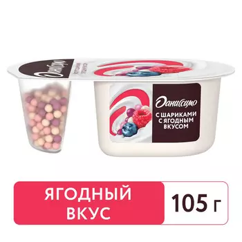 БЗМЖ Йогурт Даниссимо Фантазия хруст шар яг вк 6,9% 105г