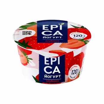 БЗМЖ Йогурт Epica клубника 4,8% 130г