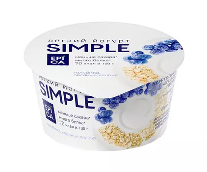 БЗМЖ Йогурт Epica Simple гол/овс хлопья 1,5% 130г
