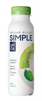 БЗМЖ Йогурт питьевой EPICA Simple киви/шпинат 1,2% 290г