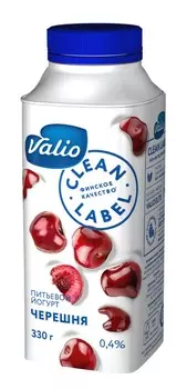 БЗМЖ Йогурт питьевой Valio черешня 0,4% 330г