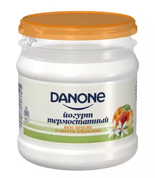 БЗМЖ Йогурт термостат Данон персик/цветок апельсин 160г