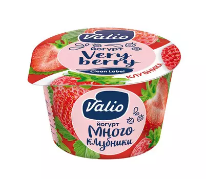 БЗМЖ Йогурт Valio клубника 2,6% 180г