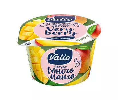 БЗМЖ Йогурт Valio манго 2,6% 180г