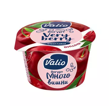 БЗМЖ Йогурт Valio вишня 2,6% 180г