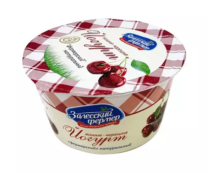 БЗМЖ Йогурт Залесский фермер виш/череш 3,5% 130г