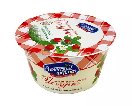 БЗМЖ Йогурт Залесский фермер земл/клубн 3,5% 130г