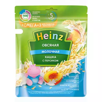 БЗМЖ Каша Heinz мол. овсяная с персиком 200г