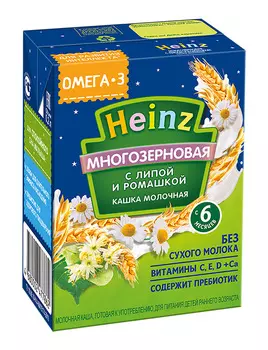 БЗМЖ Каша Heinz Жидкая Многозерновая Липа Ромашка 200мл