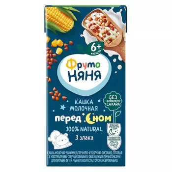 БЗМЖ Кашка ФрутоНяня мол. мультизлаковая с 6 мес 200мл т/п