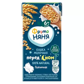 БЗМЖ Кашка ФрутоНяня мол. пшеничная с 6мес 200мл т/п