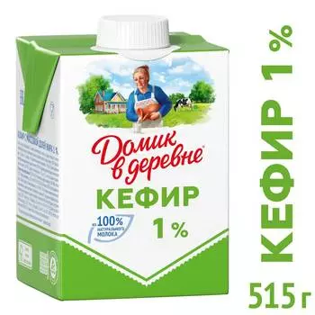 БЗМЖ Кефир Домик в деревне 1% 515г