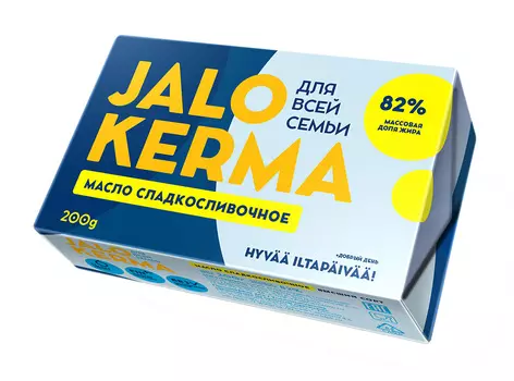 БЗМЖ Масло сладкослив Jalo Kerma 82% 200г