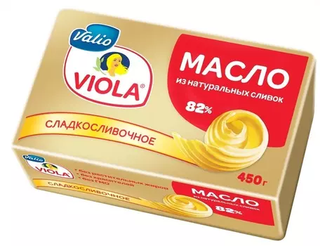 БЗМЖ Масло сладкосливочное Viola 82% 450г