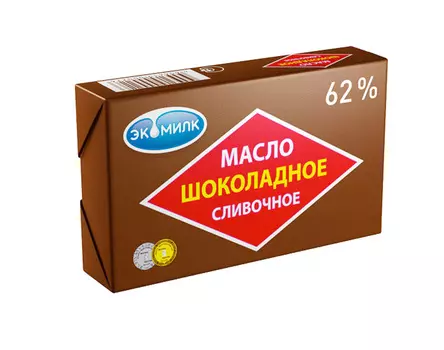 БЗМЖ Масло слив Экомилк шоколадное 62% 180г фольга