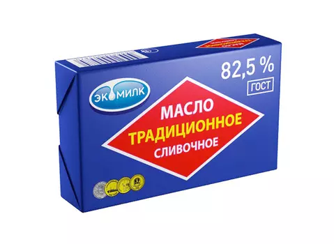 БЗМЖ Масло слив Экомилк Традиционное 82,5% 180г ф